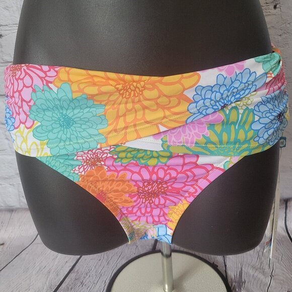 Bleu by Rod Beattie Fresh Picks Printed Sarong Hipster Bikini Bottoms - Picture 1 of 6